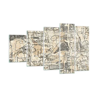 Produktbild von Bilder auf glas - 5 Teile - Graffiti Kritzeleien Zeichnen - 100x60cm - Glasbilder - Wandbilder - Bilder - Wanddekoration aus Glas - Glas Bilder - Wandbild auf Glas - GEG100x60-5047