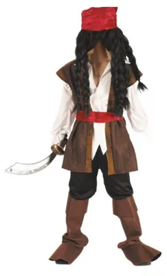 Productafbeelding van PartyPro Piratenjas, kostuum, maat 7-9 jaar
