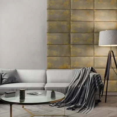 Produktbild von Wandkissen Print Gold Beton Samt-Optik 30 x 60 cm