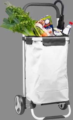 Produktbild von bremermann Einkaufstrolley BRINKUM - 45 L Kapazität, Handwagen, Einkaufswagen mit abnehmbarer Tasche, reflektierend