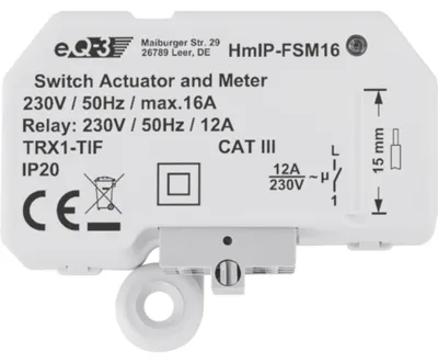 Produktbild von eQ-3 HomeMatic IP Schalt-Mess-Aktor 16A UP