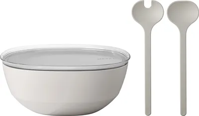 Produktbild von Mepal SILUETA Servierschale mit Deckel & Salatbesteck 5000 ml Nordic White