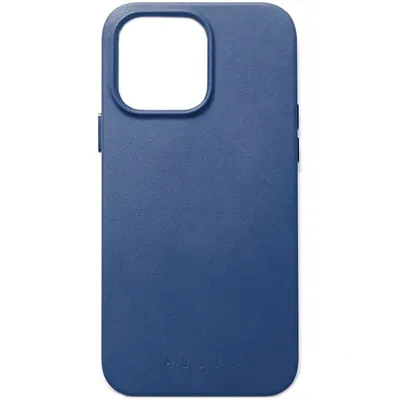 Image de Étui en cuir Mujjo avec MagSafe pour iPhone 14 Pro Max, bleu