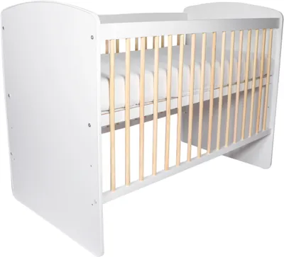 Produktbild von MamaLoes Babybett Karolina Weiß/Natur 60 x 120 cm