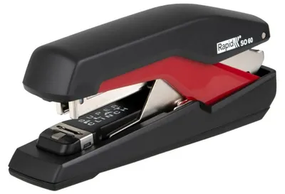 Produktbild von Rapid SO60, 60 Blätter, Schwarz, Rot, Flacher Clinch, Kunststoff, 80 g/m², 4,1 cm