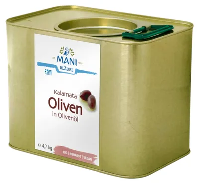 Produktbild von MANI Kalamata Oliven in Olivenöl 4,7kg von MANI Bläuel