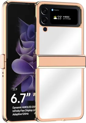 Obrázok produktu pre Pre Samsung Galaxy Z Flip4 5G Galvanické puzdro na mobilný telefón Rose Gold