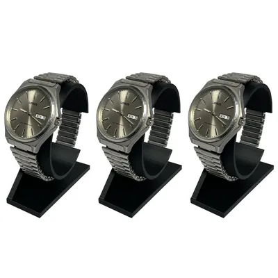 Produktbild von Uhrenständer Uhrenhalter - 3er Set - Schwarz - Uhrendisplay minimalistisch