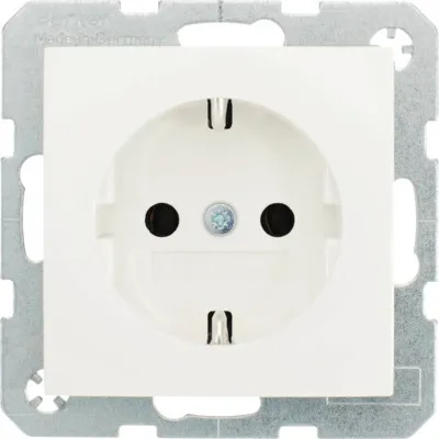 Produktbild von Berker 47438989 Steckdose S1 polarweiß glänzend