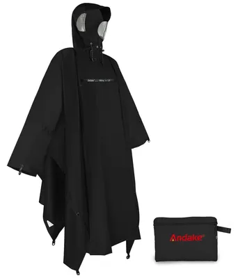 Produktbild von Regenponcho Regencape - Wasserdicht - Leicht - Wiederverwendbar mit Kapuze - Für Wandern und Camping