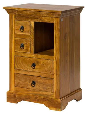 Immagine prodotto di MASSIVMOEBEL24 | OXFORD #0503 Comodino in legno di acacia - laccato / miele 55x40x80