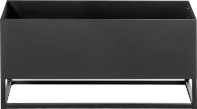 Produktbild von KADAX Breiter Blumenständer mit Topf 60x30cm, Stahl, schwarz
