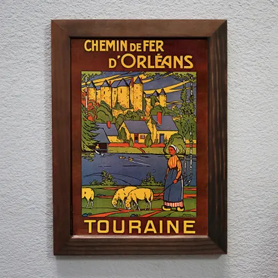 Produktbild von Poster -Frankreich Eisenbahndorf - A4 (21 cm x 29,7 cm)