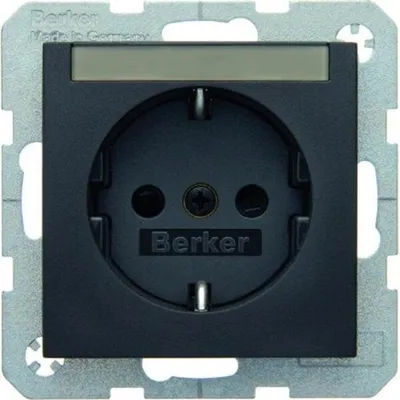 Produktbild von Berker 47491606, Typ F, Anthrazit, Thermoplast, IP20, 250 V, 16 A