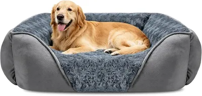 Produktbild von Hundebett 89x63x23 cm, Plüsch, waschbar, anti-rutsch, für große Hunde