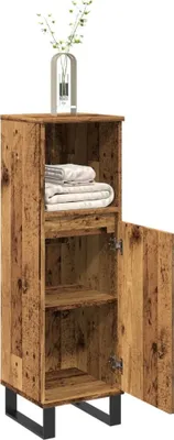 Produktbild von "im " Badschrank Altholz-Optik 30x30x100 cm Holzwerkstoff - Badspiegel CC24346