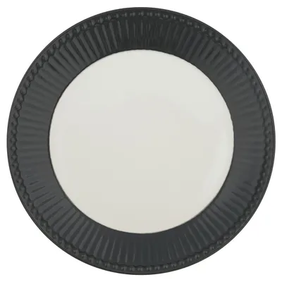 Image de Assiette à dessert en porcelaine Alice Dark Grey