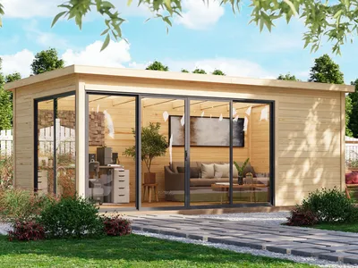 Produktbild von Fjordholz Gartenhaus Modell Office IsoSlide 5