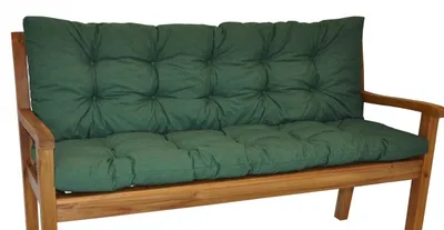 Obrázek produktu pro Polstr na zahradní lavičku 150 cm - látka tmavě zelený melír