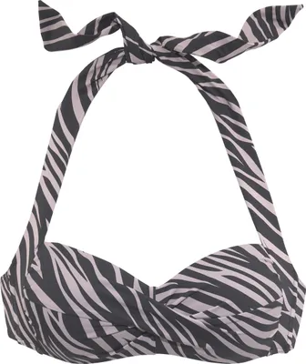 Produktbild von LASCANA Bandeau-Bikini-Top Kaa schwarz-bedruckt Größe 38 Cup A
