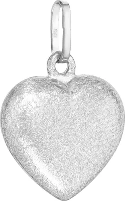 Produktbild von NKlaus Kettenanhänger Herz Eismatt 925 Silber rhodiniert 15x13mm Damen Amulett klein 13484