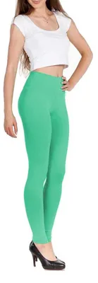 Produktbild von Damen Leggings Hoher Bund verschiedene Farben Baumwolle; Mintgrün S/36