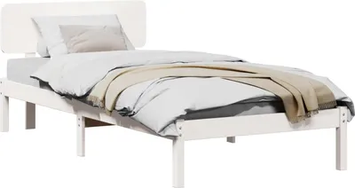 Obrázok produktu pre Rám postele Biela 75 x 190 cm Masívne borovicové drevo