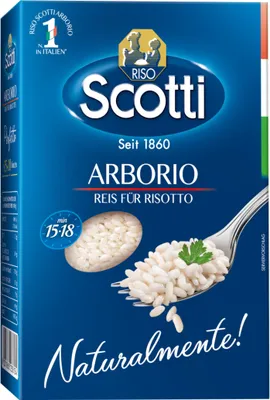 Immagine prodotto di Riso Scotti Arborio 1000 g riso a chicco lungo di alta qualità per risotti