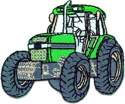 Produktbild von Traktor Kinder - Aufnäher, Bügelbild, Aufbügler, Applikationen, Patches, Flicken, Zum Aufbügeln, Größe: 6,5 x 5 cm