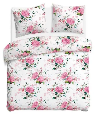 Zdjęcie produktu dla Komplet pościeli, flanelowa pościel, ciepła, zimowa, rozmiar 160x200, model 31522-2, kolor różowy, wzór kwiatowy