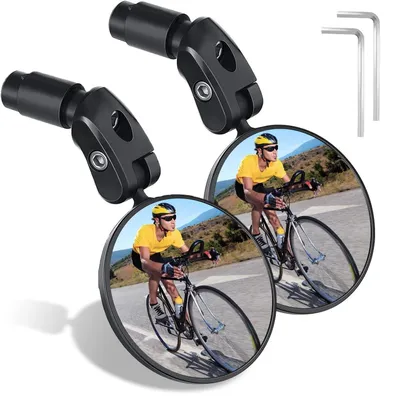 Produktbild von Fahrradspiegel Rückspiegel 2 Stück 360° drehbar Weitwinkel für 17.4-22mm Lenker