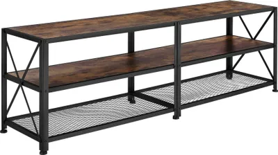 Image de Meuble bas - 161 cm, Bois foncé industriel, rustique