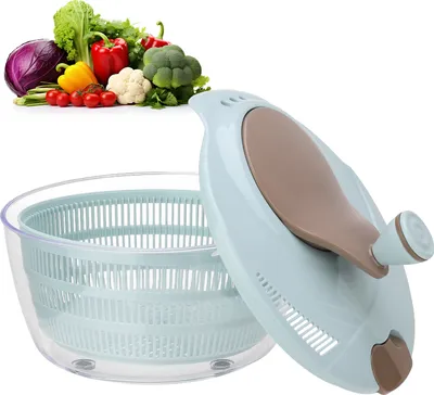 Produktbild von Salatschleuder Mit Schlossschnalle, stabiler,mit drehendem Sieb und Schüssel,spülmaschinengeeignet,Salatmixer, Salattrockner