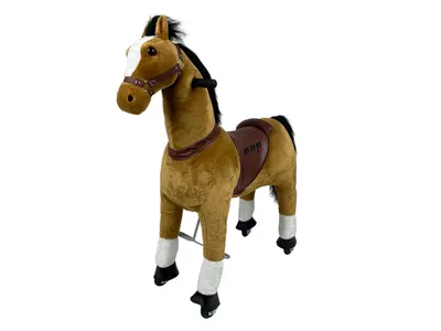 Produktbild von TPFLiving Reittier Pferd Flocke  hellbraun Größe M - Reitpferd ab 4 Jahren - Reittiere - Spieltier - Schaukeltier - Reittier ab 4 Jahren