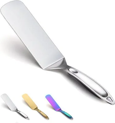 Productafbeelding van Roestvrij Stalen Grill Spatula - Hittebestendig en Ideaal voor BBQ en Teppanyaki