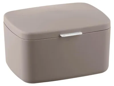 Produktbild von Aufbewahrungsbox Badezimmer Aufbewahrungsdose - Mit Deckel - Anthrazit - 19,5 x 11 x 16 cm - Für Küche und Bad