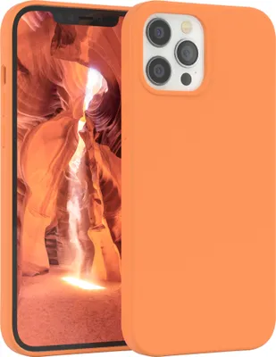 Produktbild von EAZY CASE Silikonhülle für Apple iPhone 12 Pro Max Silikon Backcover Schutz in Orange