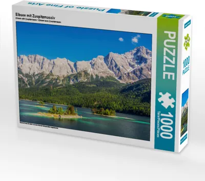 Produktbild von CALVENDO Puzzle Eibsee mit Zuspitzmassiv | 1000 Teile Lege-Größe 64x48cm Foto-Puzzle für glückliche Stunden