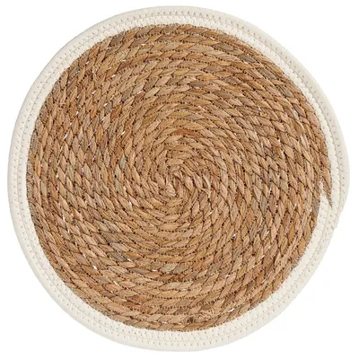 Produktbild von Untersetzer Weiß/Braun 35 x 1 x 35 cm natürlich Weiß