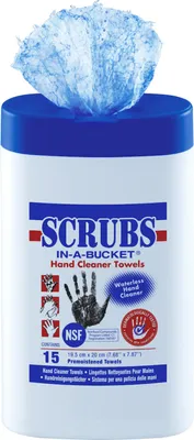 Imagen del producto de Toallitas para la limpieza de manos SCRUBS, 1 envase con 15 toallitas