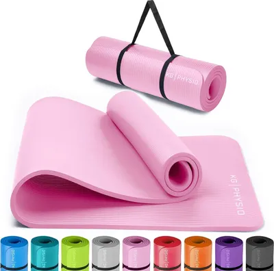Produktbild von Premium Yogamat mit Schulterriemen - 183 x 60 x 1 cm - für Gymnastik und Fitness Yogamat