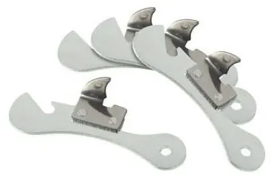 Productafbeelding van Blikopener roestvrij staal - 9,5 cm - Met flesopener - 4 stuks