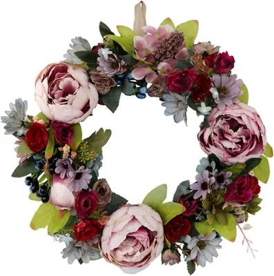 Produktbild von Kunstblume Pfingstrose, 1 Stück, Kunstblumen-Girlande, Frühlingsdekoration für Tür, Hochzeit, Wand