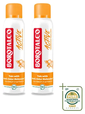 Produktbild von 2 x Borotalco Deodorant Spray Active Mandarin & Neroli Fresh 150 ml - Vorratspackung - 2 Stücke