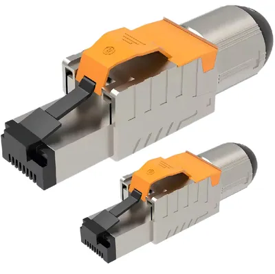 Produktbild von Netzwerkstecker Cat8 Cat8.1 RJ45 Stecker 2x Steckverbinder werkzeuglos geschirmt