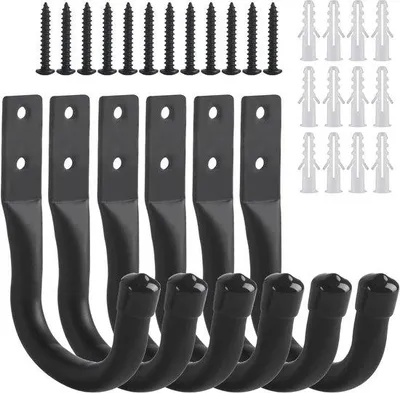 Immagine prodotto di Set da 6 ganci da parete per garage e porta attrezzi per carichi pesanti