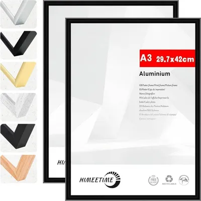Obrázek produktu pro Hliníkový fotorámeček bezpečně zabalený pro fotografie formátu A3 - sada 2 kusů