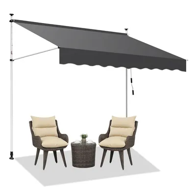 Produktbild von Jiubiaz Markise Klemmmarkise Einziehbar Sonnenmarkise Sonnenschutz Balkon ohne Bohren 200x120cm
