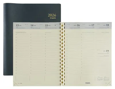 Produktbild von Brepols Buchkalender "TIMING" 2026 schwarz