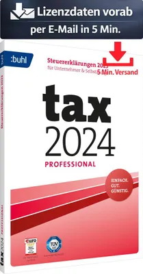Produktbild von BUHL tax 2024 Professional (für das Steuerjahr 2023) (3 User / 1 PC - 1 Jahr) E Steuer Recht 5 Min. Versand als Download per Mail